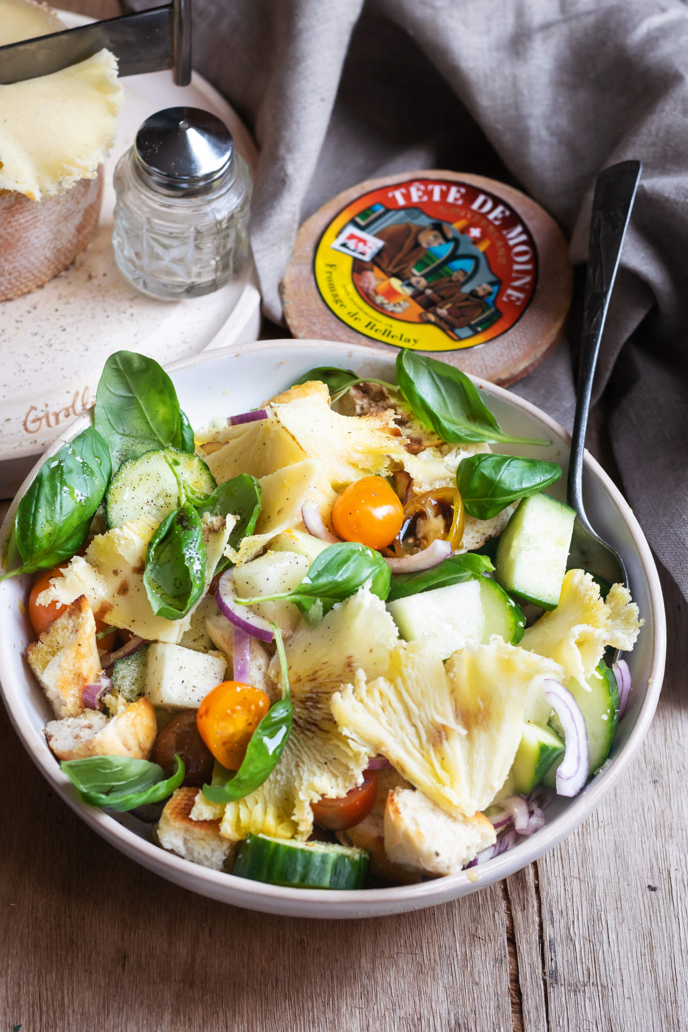 Salade met meloen en Tête de Moine AOP