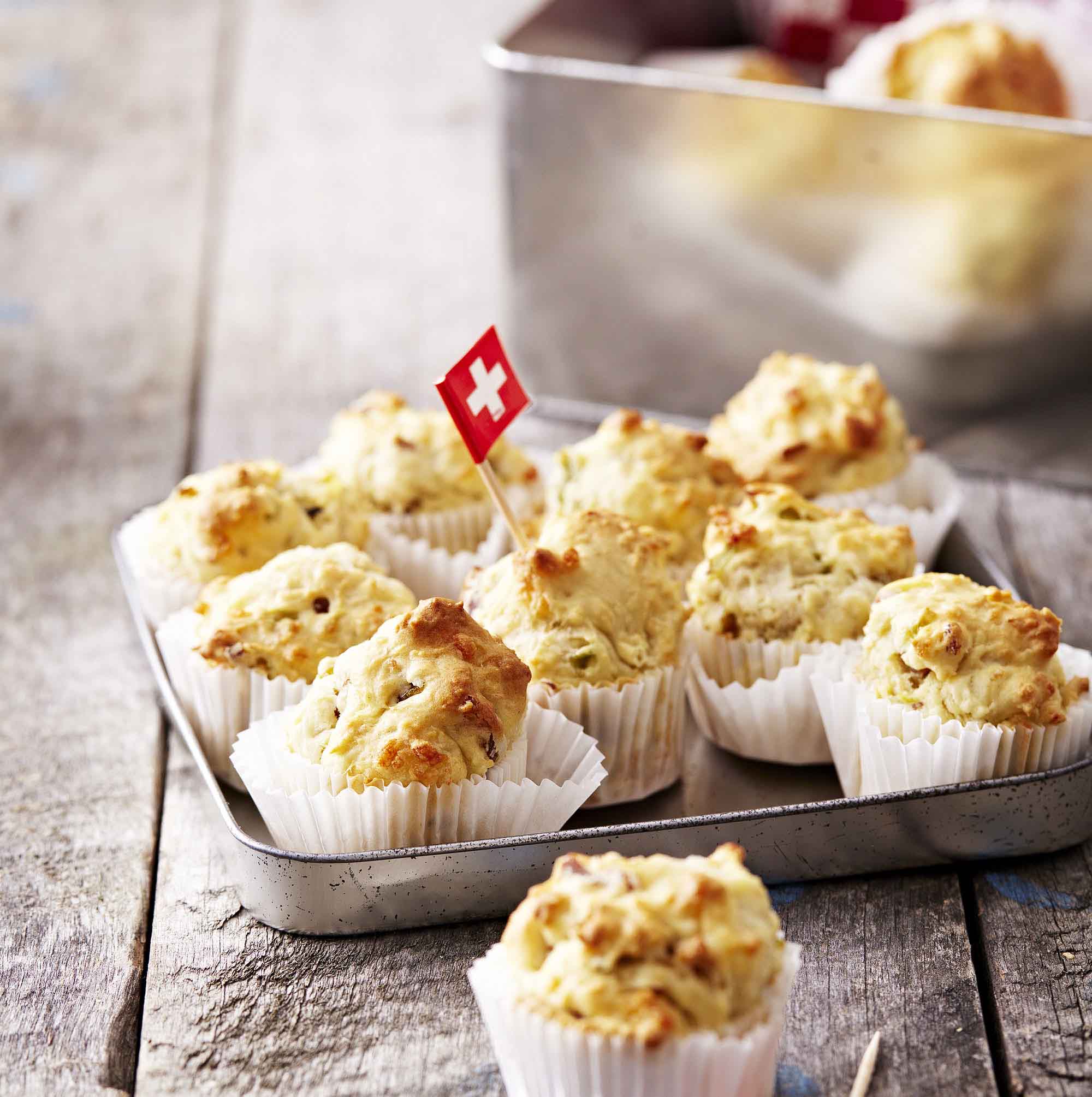 Muffins à l’Appenzeller® et aux lardons