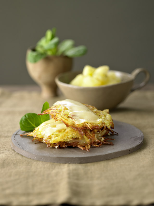 Rösti’s met Appenzeller® en appelcompote