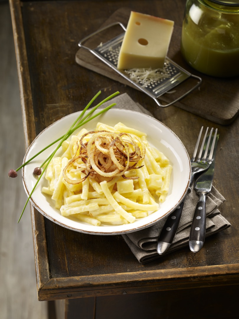 Macaroni van de veehoederkaasmakers met Emmentaler AOP