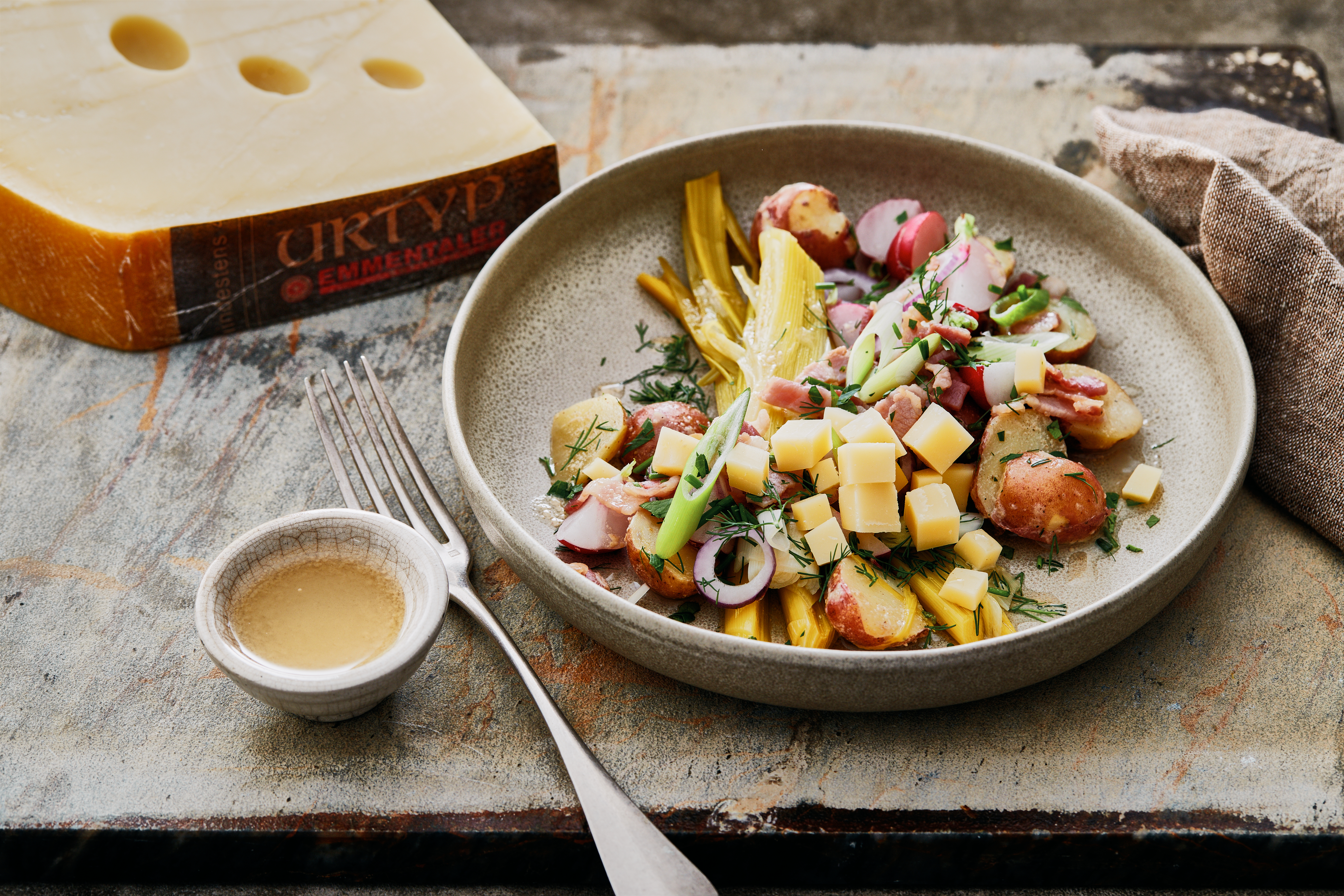 Salade van aardappel en prei met Emmentaler AOP URTYP®