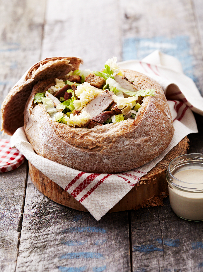 Caesarsalade met roosjes Tête de Moine AOP